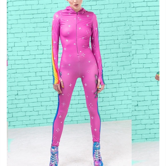 Badinka Schizo Cat Fit Onesie (Pink) size medium M - Picture 4 of 5